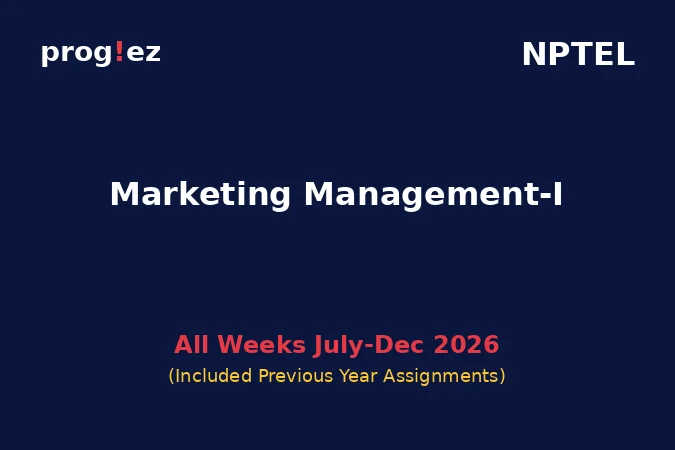 Marketing Management-I July-Dec 2026