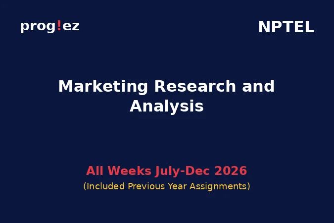 Marketing Research and Analysis July-Dec 2026