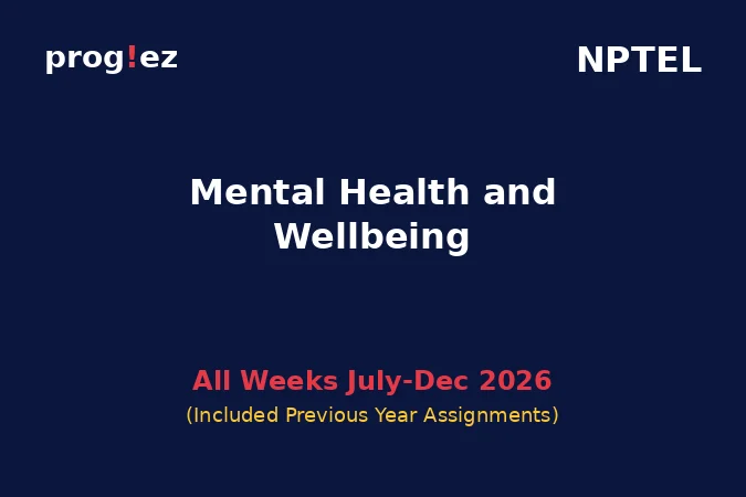 Mental Health and Wellbeing July-Dec 2026 Mental Health and Wellbeing July-Dec 2026