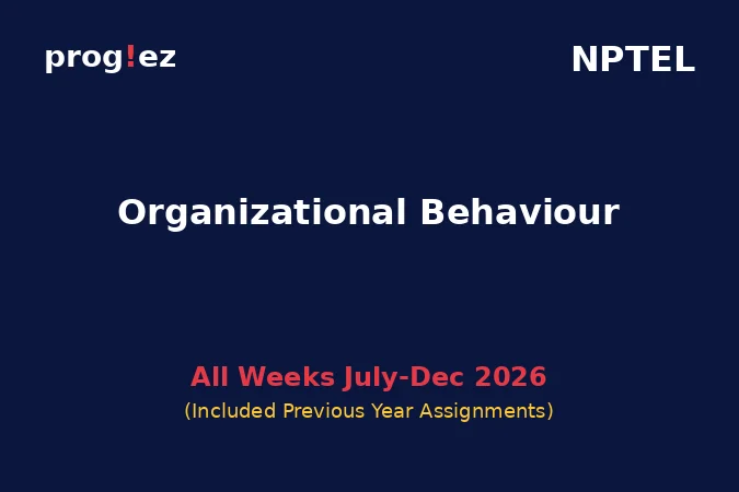 Organizational Behaviour July-Dec 2026