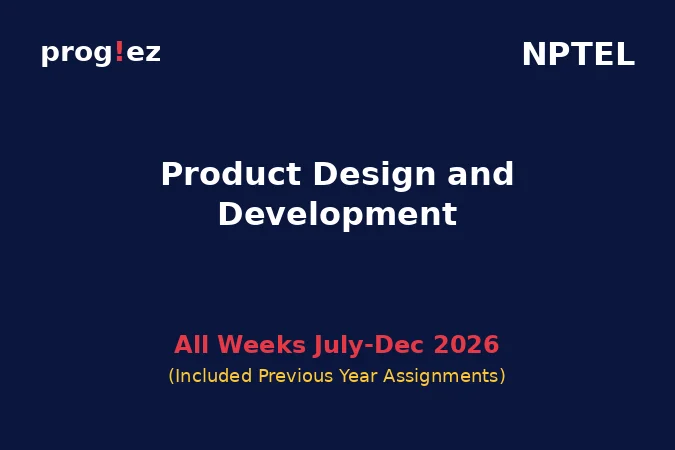Product Design and Development July-Dec 2026