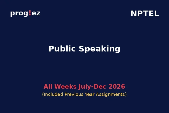 Public Speaking July-Dec 2026