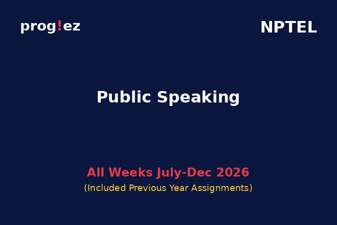 Public Speaking July-Dec 2026