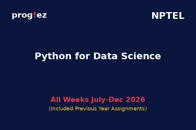 Python for Data Science July-Dec 2026