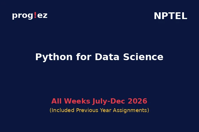 Python for Data Science July-Dec 2026