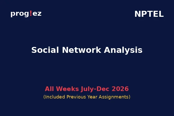 Social Network Analysis July-Dec 2026