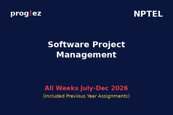 Software Project Management July-Dec 2026