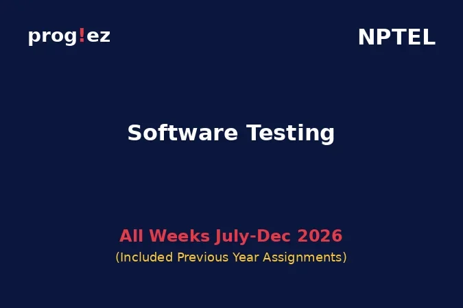 Software Testing July-Dec 2026