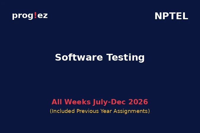 Software Testing July-Dec 2026