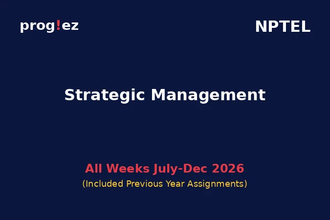 Strategic Management July-Dec 2026