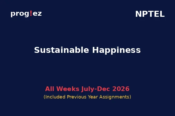 Sustainable Happiness July-Dec 2026