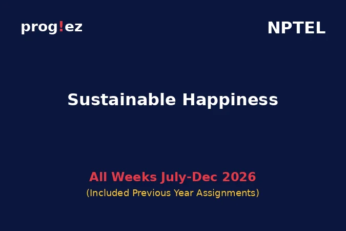 Sustainable Happiness July-Dec 2026