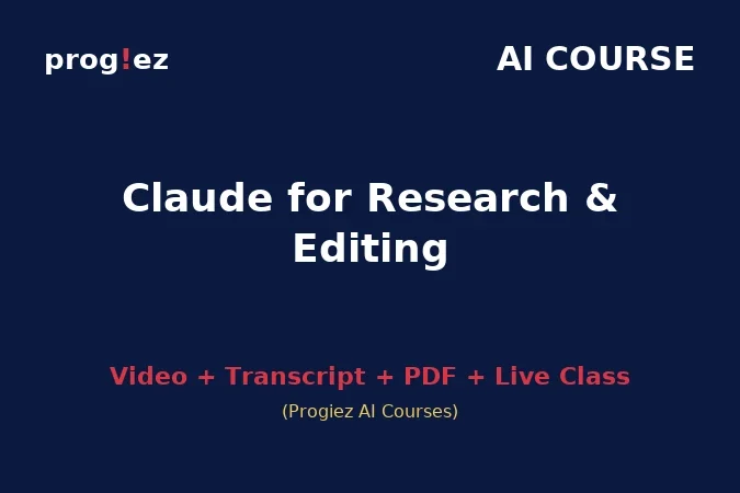 Claude for Research & Editing